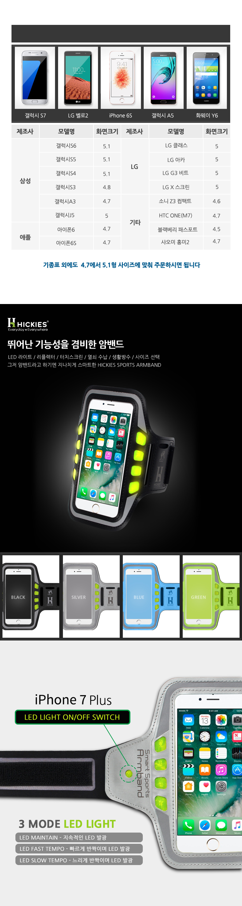 NEW SPORTS ARMBAND LED iPhone 7 PLUS Sports Armban